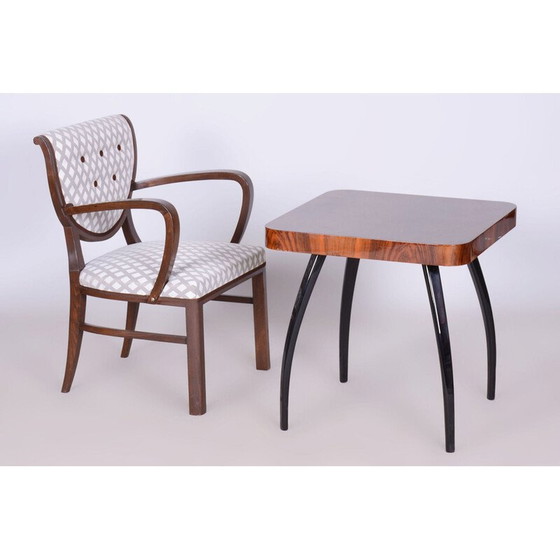 Image 1 of Vintage Art Deco fauteuil in beukenhout, Tsjecho-Slowakije 1920