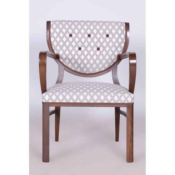 Image 1 of Vintage Art Deco fauteuil in beukenhout, Tsjecho-Slowakije 1920