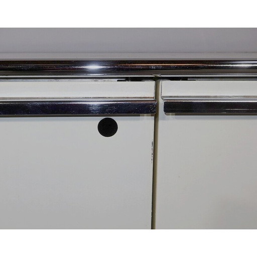 Vintage verchroomd metalen meubilair op wielen van Fritz Haller voor Usm Haller, 1960