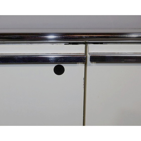 Image 1 of Vintage verchroomd metalen meubilair op wielen van Fritz Haller voor Usm Haller, 1960
