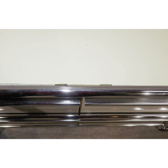 Image 1 of Vintage verchroomd metalen meubilair op wielen van Fritz Haller voor Usm Haller, 1960