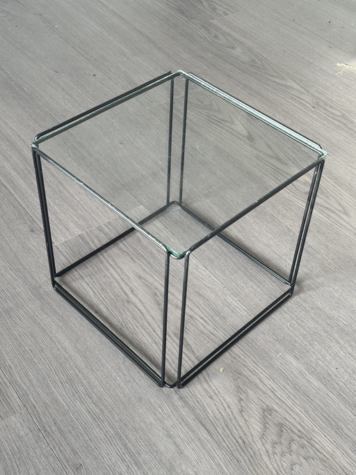 Max Sauze 1970 Bijzettafel Vintage Tafel Glas Design 