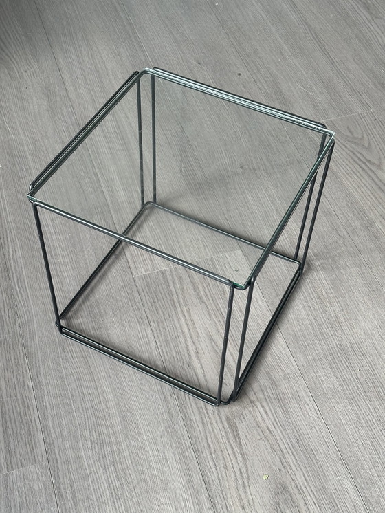 Image 1 of Max Sauze 1970 Bijzettafel Vintage Tafel Glas Design 