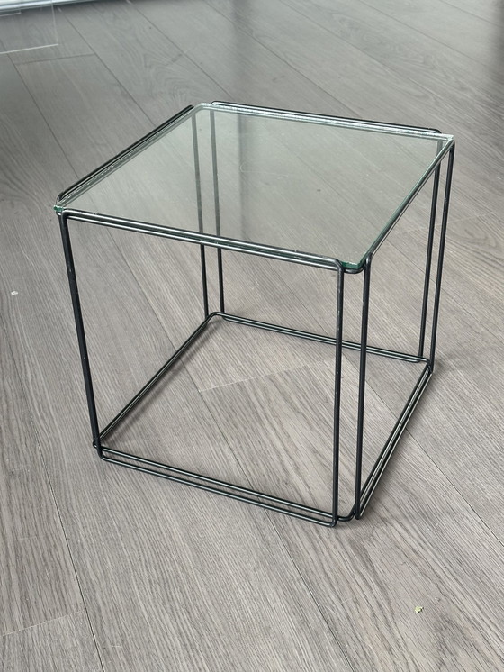 Image 1 of Max Sauze 1970 Bijzettafel Vintage Tafel Glas Design 