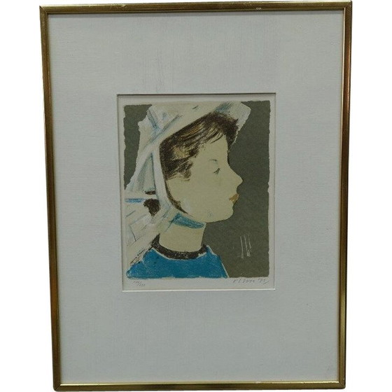 Image 1 of Vintage handgesigneerde litho door Ove Olson, 1971