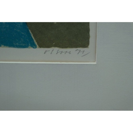 Image 1 of Vintage handgesigneerde litho door Ove Olson, 1971