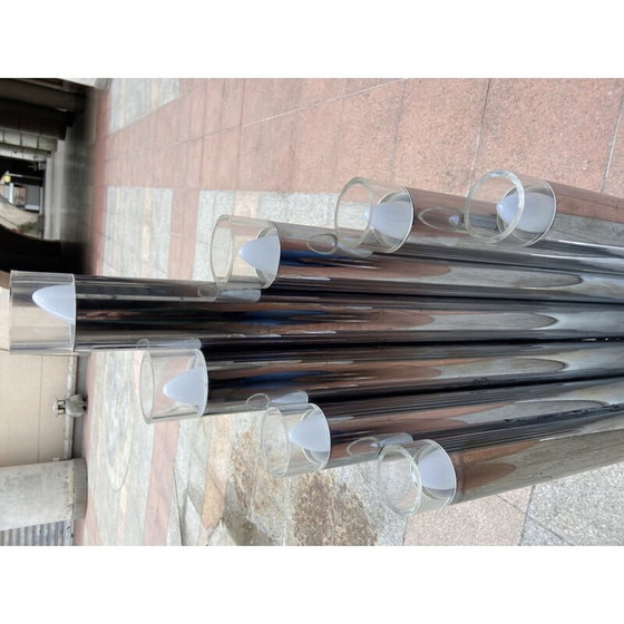 Image 1 of Vintage lamp in roestvrij staal en marmer 1975