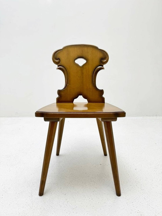 Image 1 of Set van 4 vintage boerderijstoelen