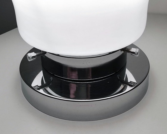 Image 1 of Grote Vintage Tafellamp - Staal & Glas - Murano - Xl - Space Age - 1970