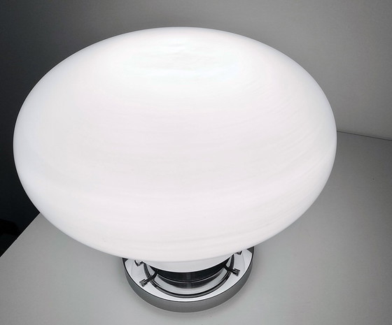 Image 1 of Grote Vintage Tafellamp - Staal & Glas - Murano - Xl - Space Age - 1970
