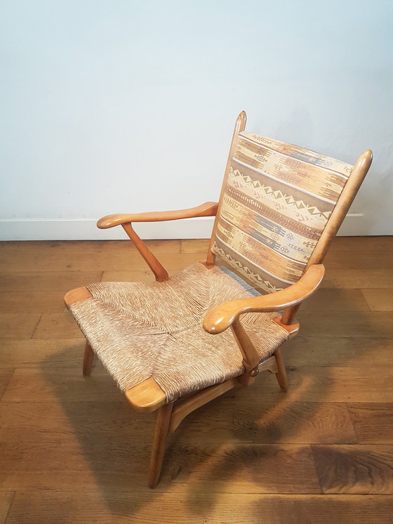 Image 1 of De Ster Gelderland lounge fauteuil met zeegras biezen zitting