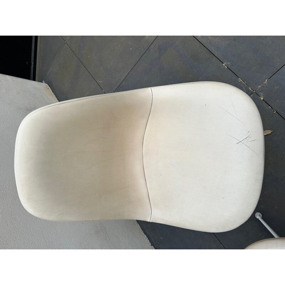 Image 1 of Paar vintage glasvezel en kunstleren La Fonda stoelen van Charles en Ray Eames voor Herman Miller, 1960