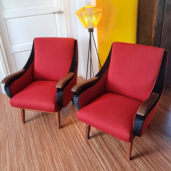 Image 1 of 2x Mid century fauteuil