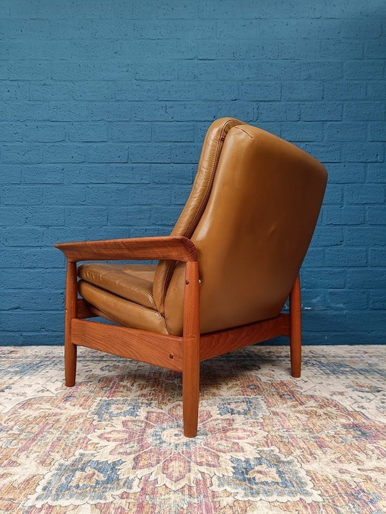 Image 1 of Vintage Design Fauteuil met voetenbank, Jaren '60