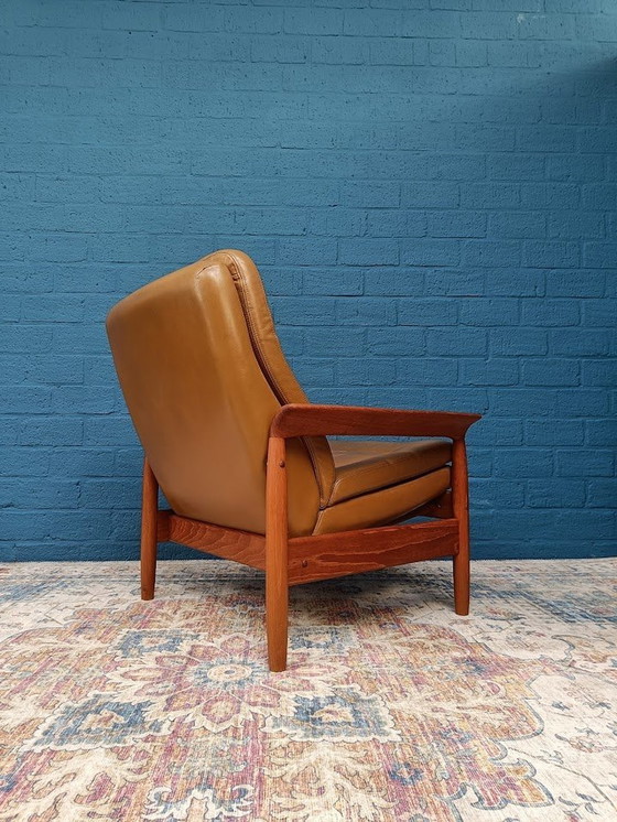 Image 1 of Vintage Design Fauteuil met voetenbank, Jaren '60