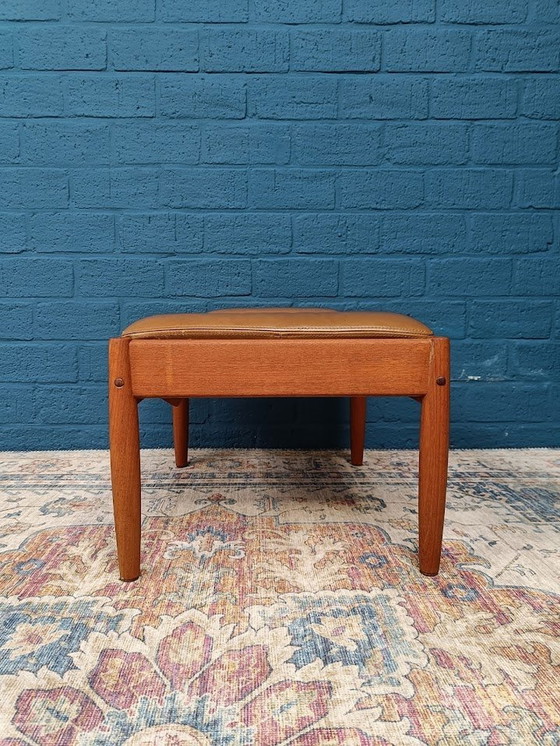 Image 1 of Vintage Design Fauteuil met voetenbank, Jaren '60