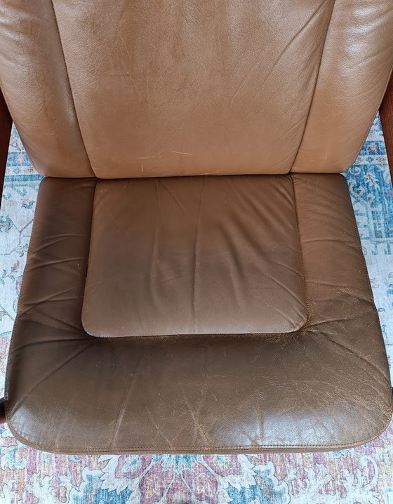 Image 1 of Vintage Design Fauteuil met voetenbank, Jaren '60