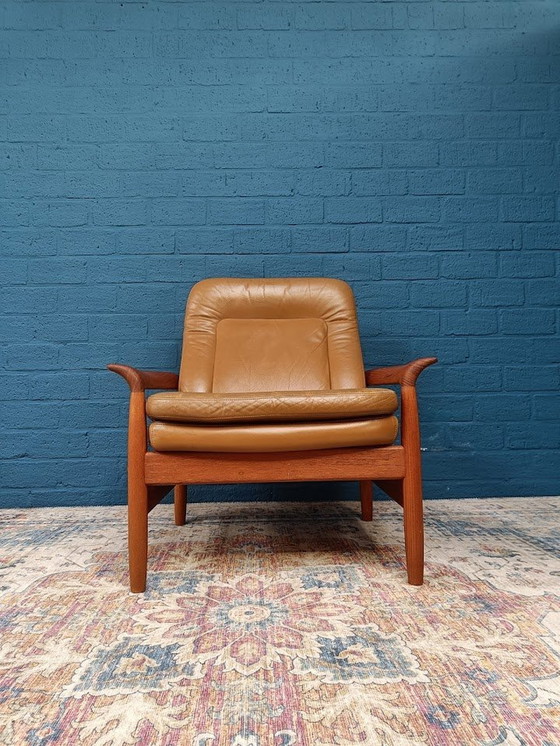 Image 1 of Vintage Design Fauteuil met voetenbank, Jaren '60