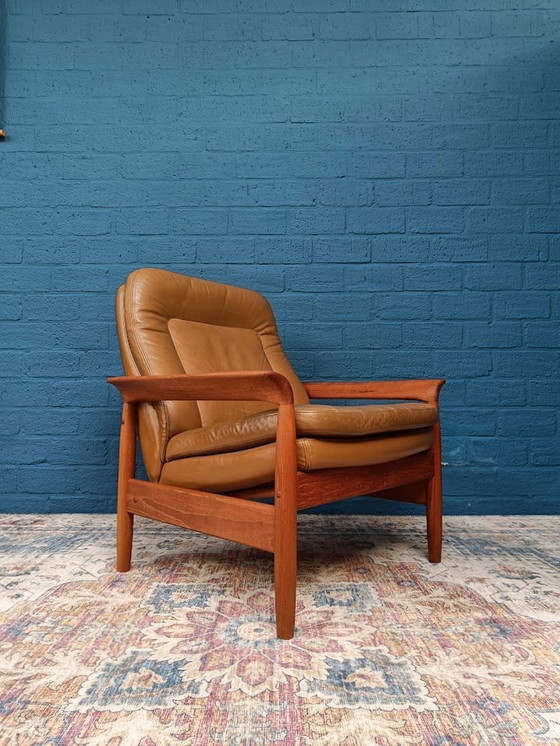 Image 1 of Vintage Design Fauteuil met voetenbank, Jaren '60