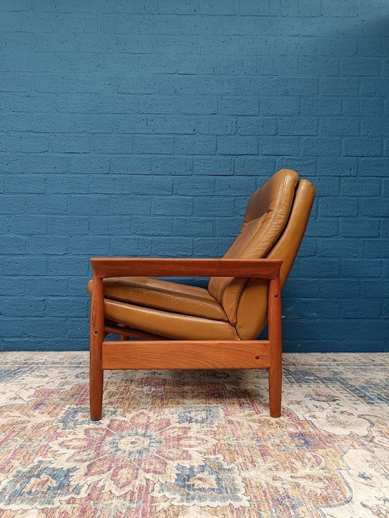 Image 1 of Vintage Design Fauteuil met voetenbank, Jaren '60