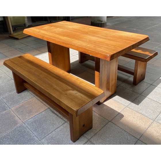 Image 1 of Vintage eetset door Pierre Chapo, 1970