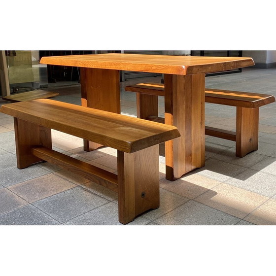 Image 1 of Vintage eetset door Pierre Chapo, 1970