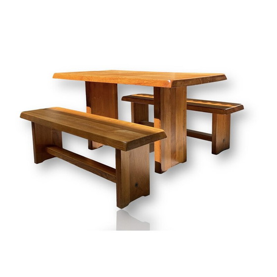 Image 1 of Vintage eetset door Pierre Chapo, 1970