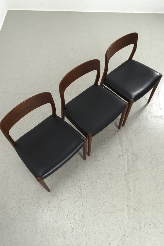 Image 1 of 3x Møller model 75 stoelen art. 66554