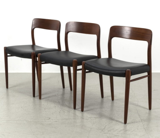 3x Møller model 75 stoelen art. 66554