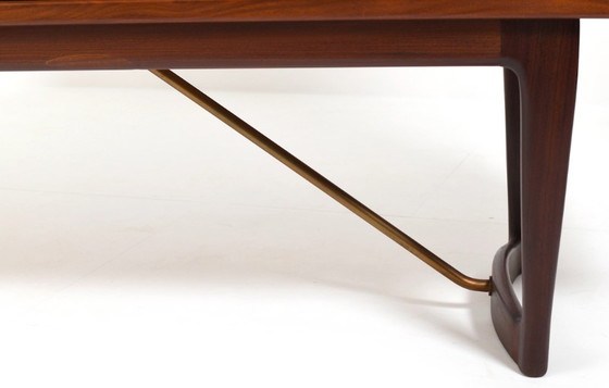 Image 1 of Deens hoog dressoir van teak en messing, Sofus Jørgensen, 1960