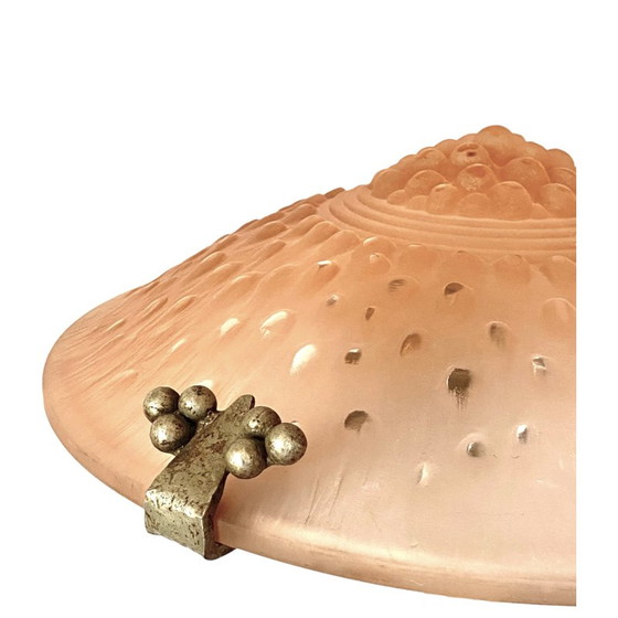 Image 1 of Vintage Art deco tafellamp door Muller Freres Luneville voor Edgar Brandt, Frankrijk 1930