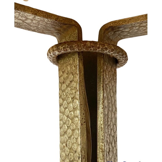 Image 1 of Vintage Art deco tafellamp door Muller Freres Luneville voor Edgar Brandt, Frankrijk 1930