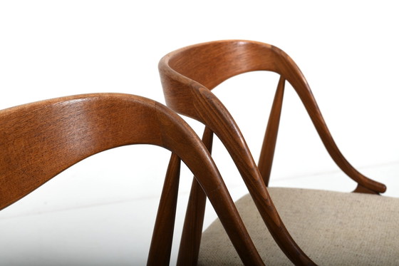 Image 1 of Teakhouten eetkamerstoelen van Johannes Andersen 1960