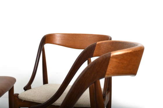 Image 1 of Teakhouten eetkamerstoelen van Johannes Andersen 1960