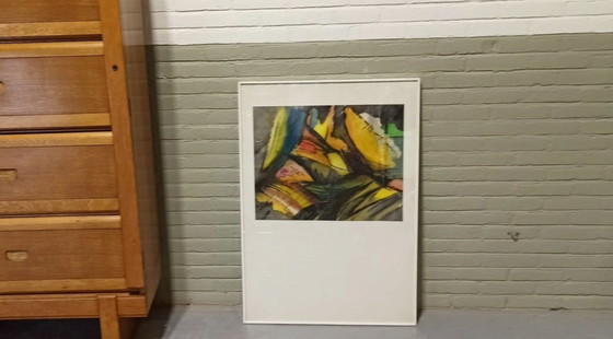 Image 1 of Vintage Aquarel Schilderij, Ingelijst