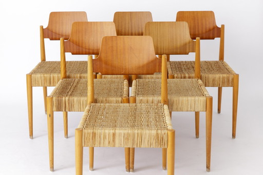 8 Stühle Egon Eiermann Stoelen #SE19 Bauhaus Duitsland jaren 1950 Vintage