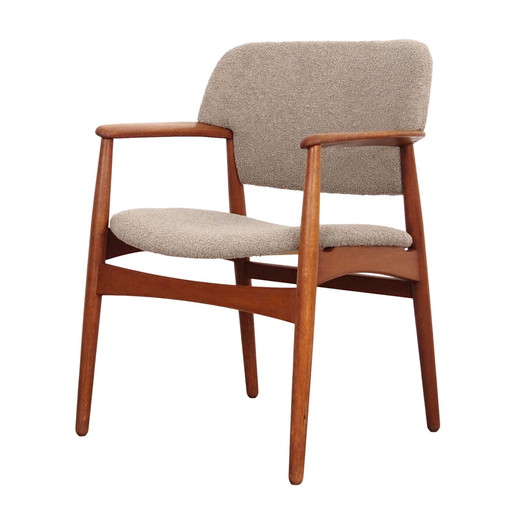 Eikenhouten fauteuil, Deens ontwerp, 1960S, Ontwerper: Ejner Larsen & Aksel Bender Madsen, Productie: Fritz Hansen