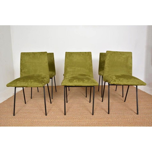 Set van 6 vintage stoelen CM145 van Paulin, jaren 1954