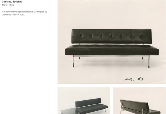 Image 1 of 3-zitsbank "872" van Gianfranco Frattini voor Cassina, 1950S