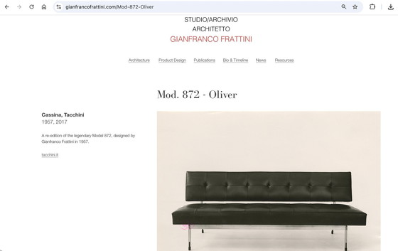 Image 1 of 3-zitsbank "872" van Gianfranco Frattini voor Cassina, 1950S