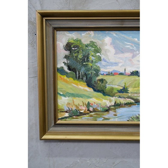 Image 1 of Vintage schilderij van Georg Nilsson, Zweden 1960