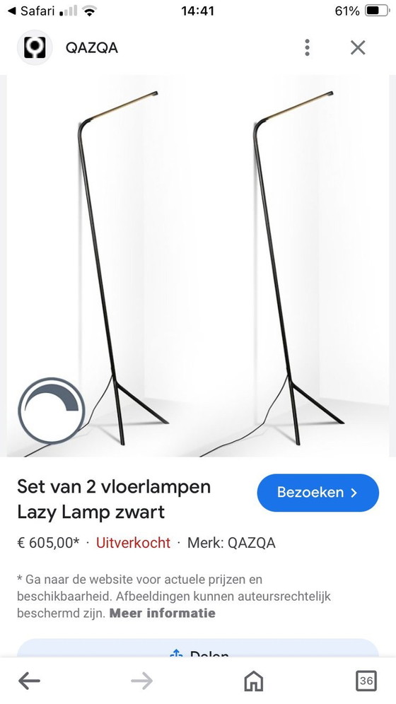 Image 1 of Qazqa Lazy Design Lamp