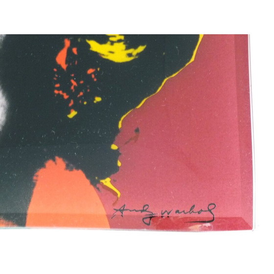 Image 1 of Vintage Rosenthal vierkant glas celebrity serie van Andy Warhol, 1980