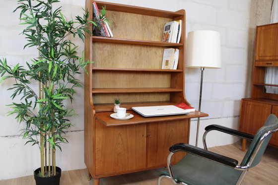 Image 1 of Multifunctionele boekenkast in teak 1960 Denemarken