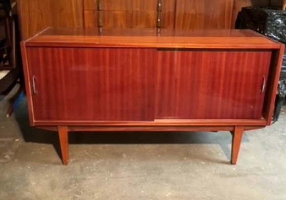 Image 1 of Mid Century Mahonie Dressoir