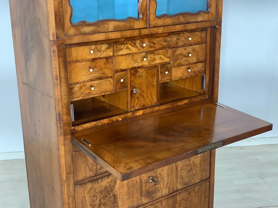 Image 1 of Biedermeier secretairekast dressoir rond 1880