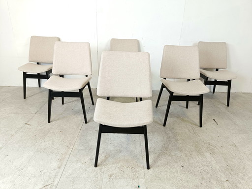 6x Jos De Mey eetkamerstoelen