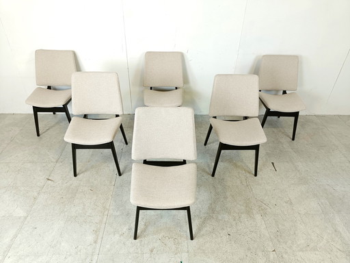 6x Jos De Mey eetkamerstoelen