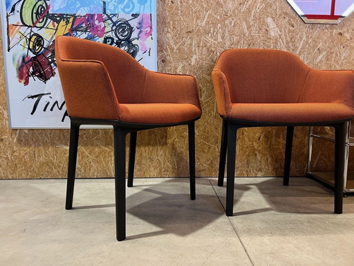 2X Vitra Softshell Armchairs