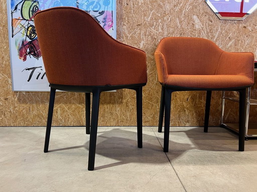 2X Vitra Softshell Armchairs